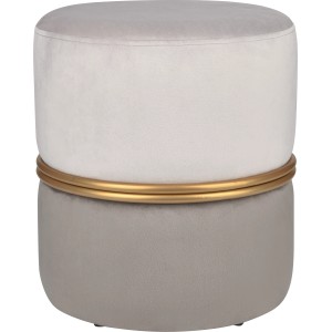 Tabure Modern Antique Ø 36 cm V: 40 cm Svetlo in Temno siv z zlato barvo