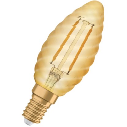 Osram LED-sijalka 1906 oblike zavitega plamena E14/2,5 W (220 lm) topla bela