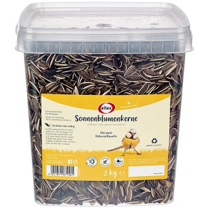 Sončnična semena za divje ptice v vedru 2 kg