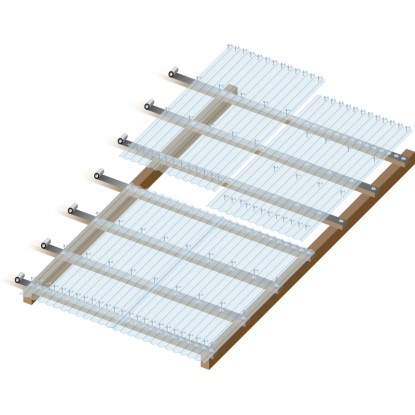 PVC Trapezna plošča 0,8 mm 70/18 prozorna 2000 mm x 1090 mm
