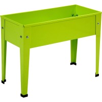 Floraworld Otroška visoka greda jabolčno zelena 60 cm x 27 cm x 45 cm