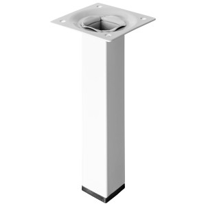 Hettich Noga za mizo 25 mm x 25 mm x 150 mm bela