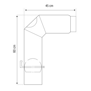 OBI 3-delni set dimnih cevi Ø 150 mm Siva