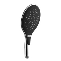 Inter Ceramic Tuš ročka 3 funkcije Ø 15 cm krom črna