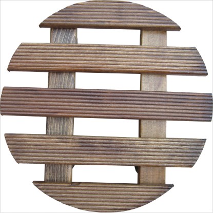 Premičen podstavek za rastline temno rjav, okrogel, Ø 30 cm