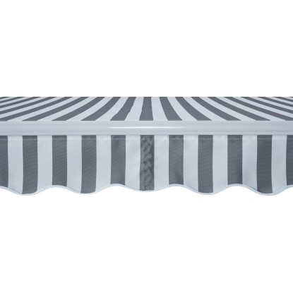 Markiza s pregibnimi rokami Aventura 300 cm × 200 cm, sivo bela črtasta