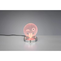 LED namizna svetilka Smiley chrome 1-plamenska 3,2 W