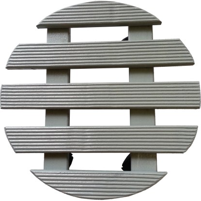 Podstavek na kolescih Okrogel Sive barve