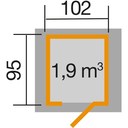 Weka Vrtna hiška 367 Neobdelana ŠxG: 102 cm x 95 cm