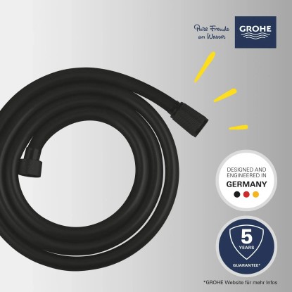 Grohe Gibka cev za prho VitalioFlex Trend odporna na pregibanje 175 cm črna mat