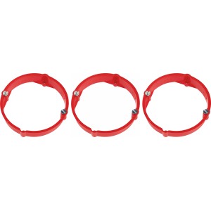 Izravnalni ometni obročki Ø 60 mm x 12 mm Rdeči 3 kosi