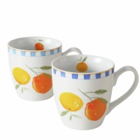 Boltze Jumbo skodelica Fruits 2 vrsti sortiran 10 cm x 10 cm x 14 cm oranžna