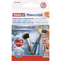 Tesa Powerstrips Dvostranski samolepilni trak Prozoren 8 kosov