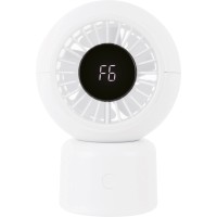 Namizni ventilator z LED-zaslonom in USB-priključkom bel