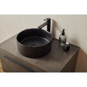 Aquaart Umivalnik Marla nadpultni 35,8 cm x 35,8 cm x 13,7 cm črna