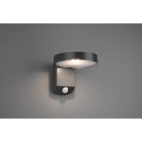Trio LED zunanja stenska svetilka Posadas s solarnim modulom antracitna