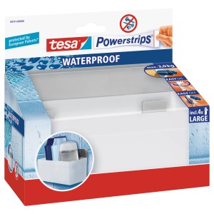 Tesa Waterproof Regal bel 4 x Powerstrips Large