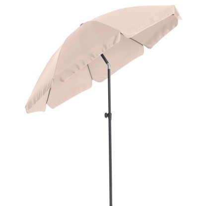 Balkonski senčnik Hernando Ø 200 cm Bež s potisno funkcijo Push-Up