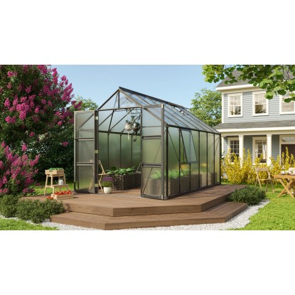 Vitavia rastlinjak Olymp 9900 HKP 4 mm Črn Š 257 cm x G 383 cm