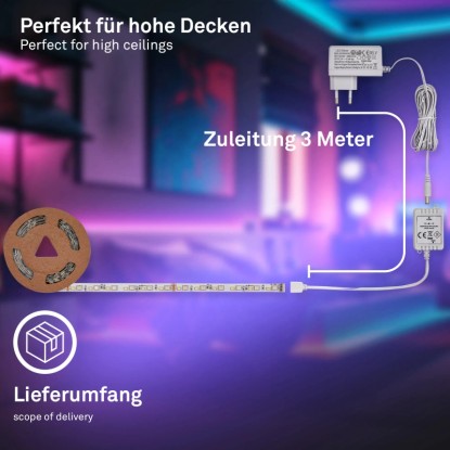 Briloner Pimp your Stripe LED trak začetni komplet Smart RGB/W-funkcija 2 m