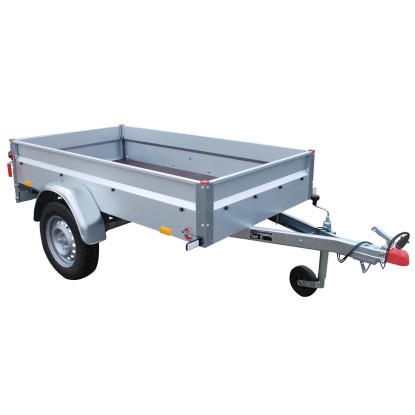 Prikolica Stema Basic 750 kg z visoko ponjavo 80 cm svetlo siva