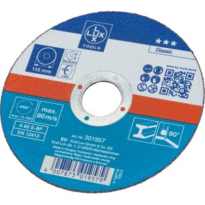 LUX-TOOLS Tkivna rezalna plošča Classic kovina premer 115 mm debelina 1 mm