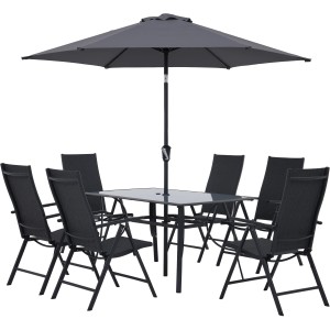 Sedežna garnitura Townsville 8-delna aluminij antracit