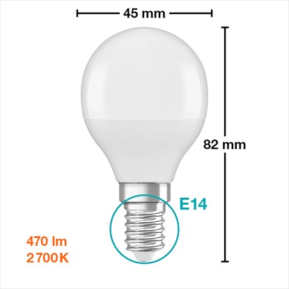 Osram Sijalka LED E14 v obliki kaplje 4,9 W 470 lm 4,5 x 4,5 cm (V x Ø)