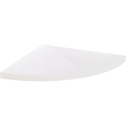 OBI Kotna stenska polica Bela Z leskom 29,5 x 29,5 cm