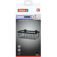 Tesa Moon Black Košarica za prho črna mat vklj. z lepilom