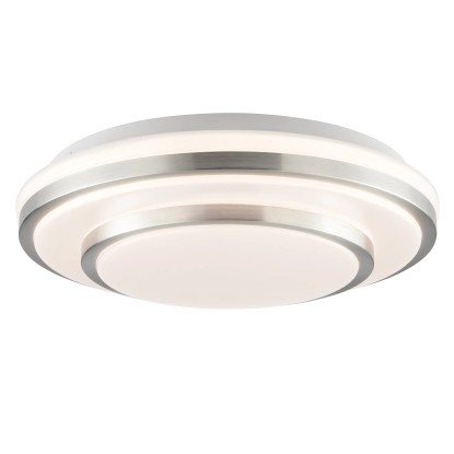 Brilliant LED stropna svetilka Nivaro srebrno-bela Ø 29,3 cm