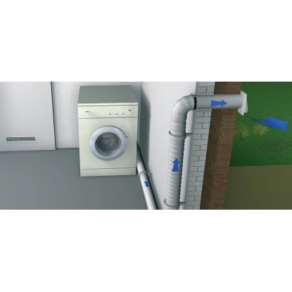 Zidni zračnik s priključnimi nastavki System 100