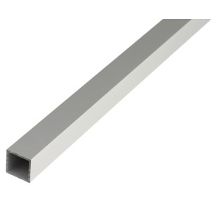 Štiriroba cev Srebrno eloksirana 20 mm x 20 mm x 1000 mm