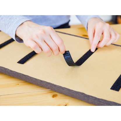 Stenska blazina Pravokotnik 60 cm x 30 cm Temno siva Žamet