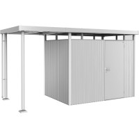 Biohort Stranska streha za vrtno hiško HighLine 2 srebrna kov. 150x195x222 cm