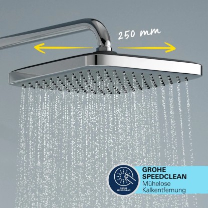 Grohe Garnitura za prho Vitalio Comfort 250 krom oglata s termostatom