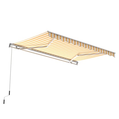 Markiza s pregibnimi rokami Aventura 300 cm x 200 cm rumeno-bela črtasta