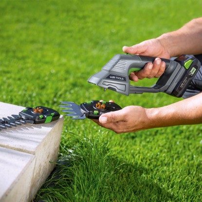 LUX-TOOLS Akumulatorske škarje za travo in grmičke 1 PowerSystem A-GS-20/20