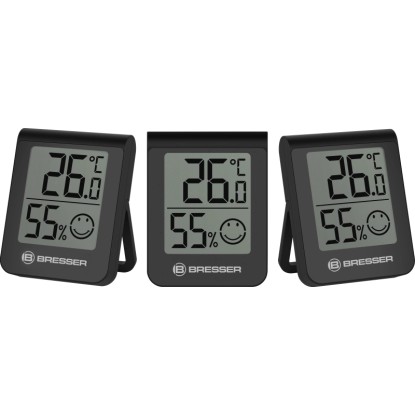 BRESSER HumiTemp Termo- in higrometer 3-delni komplet črna