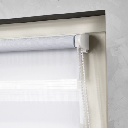 Cocoon Easy Fix dvojna dnevna rolo zavesa bela 90 cm x 220 cm
