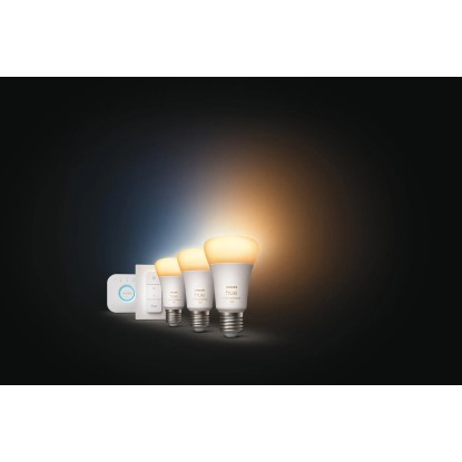 Philips Hue 3-delni začetni komplet White Ambiance E27 z zatemnilnikom 800lm 75W
