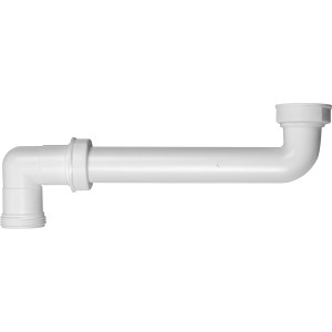 Odtočno koleno za umivalnik 38,9 mm (G 1 1/4) Bela