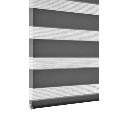 Gardinia Dvojni rolo EasyFix z montažno tirnico 100 cm x 150 cm antracit