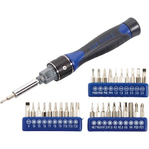 LUX-TOOLS Komplet vijačnih nastavkov z ročajem 31-delni