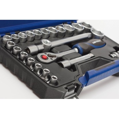 LUX-TOOLS Komplet nasadnih ključev Comfort 12,7 mm (1/2") in 10 mm (3/8") 32-del
