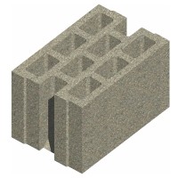 Betonski zidak 23,8 cm x 37,5 cm x 25 cm siv