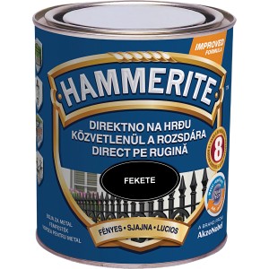 Hammerite Sijajni lak za kovino Smooth črna 750 ml