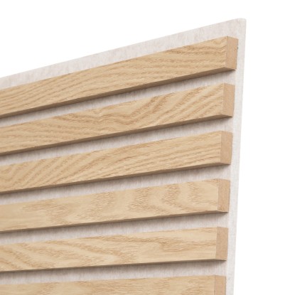 Akustični panel MDF hrast/bež recikliran filc 249 x 3 x 68 cm