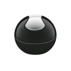 Spirella Koš za odpadke Bowl iz umetne mase Shiny Black
