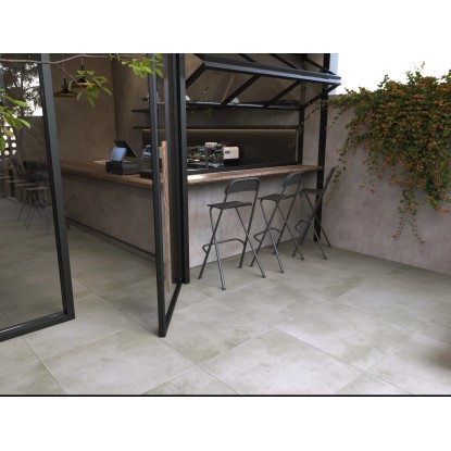 Terasna plošča Fina keramika Vero 2.0 – Videz cementa Siva 80 x 80 x 2 cm